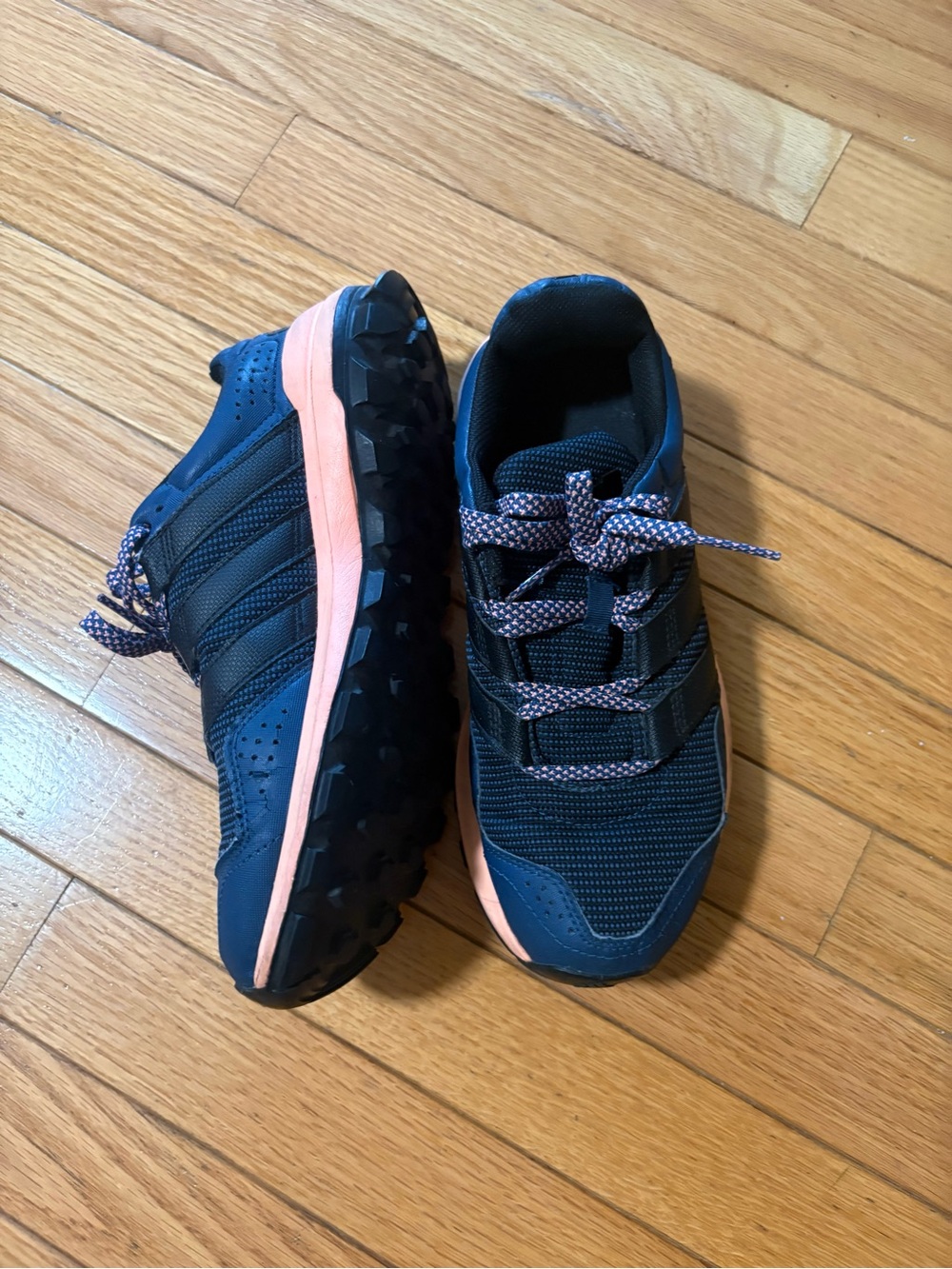Adidas Women’s Navy Blue & Pink Trail Sneakers – Size 7